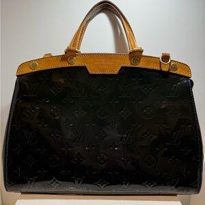 Louis Vuitton Black Vernis Leather Brea MM Bag